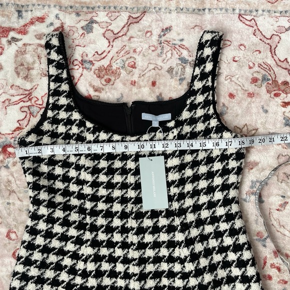 Antonio Melani Macy Wool Blend Houndstooth Square Neck Sleeveless‎ Mini Dress 10 - Picture 3 of 14